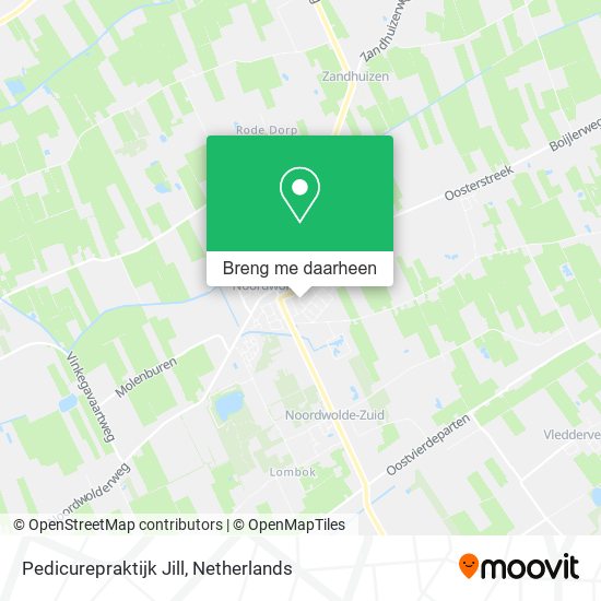 Pedicurepraktijk Jill kaart