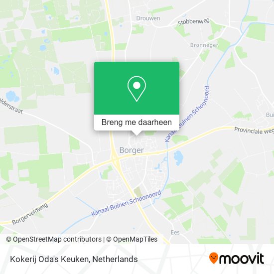 Kokerij Oda's Keuken kaart
