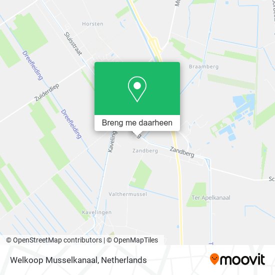 Welkoop Musselkanaal kaart