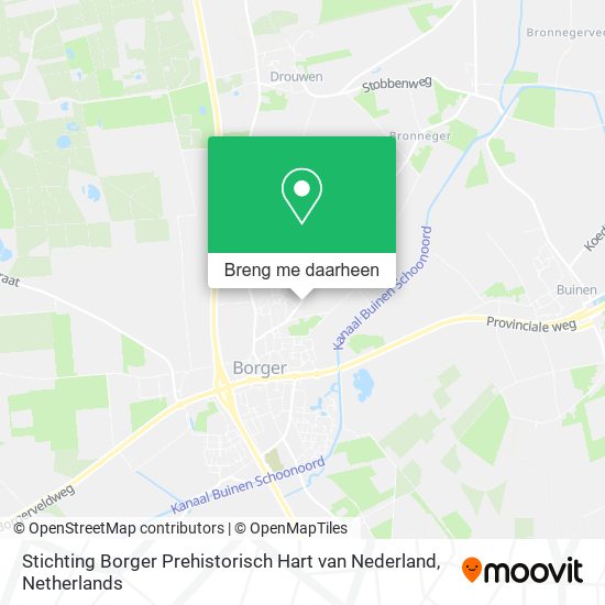 Stichting Borger Prehistorisch Hart van Nederland kaart