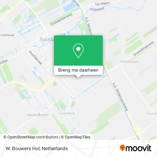 W. Bouwers Hol kaart