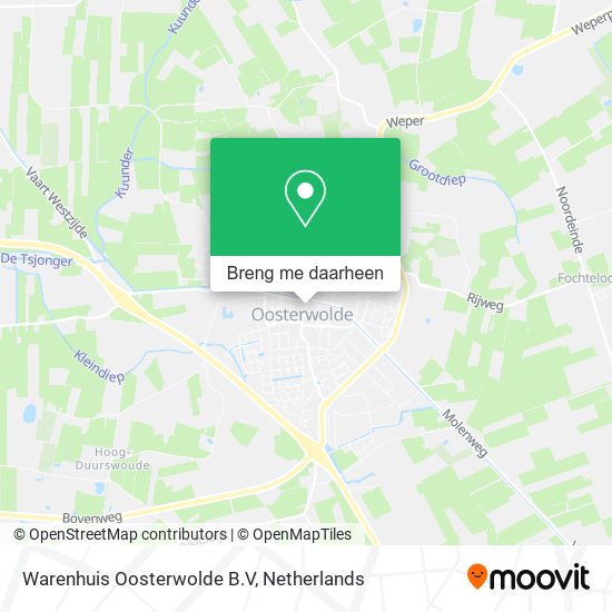 Warenhuis Oosterwolde B.V kaart