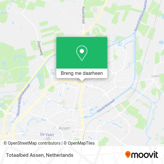 Totaalbed Assen kaart