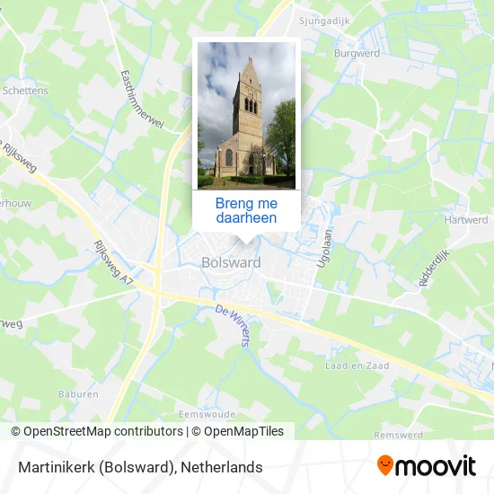 Martinikerk (Bolsward) kaart