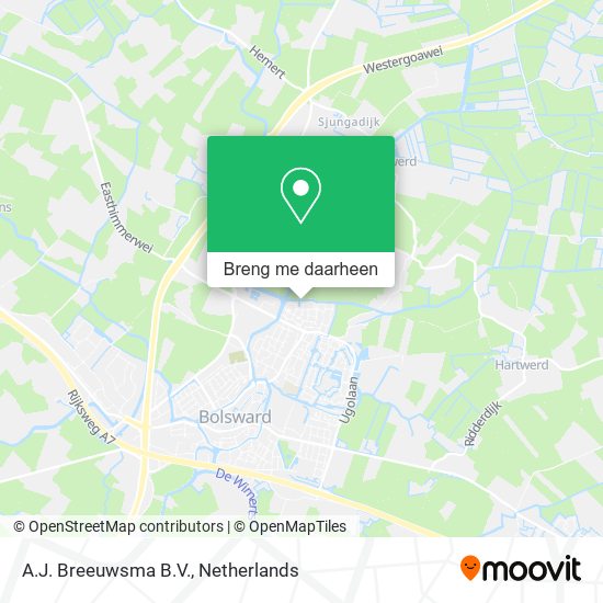 A.J. Breeuwsma B.V. kaart