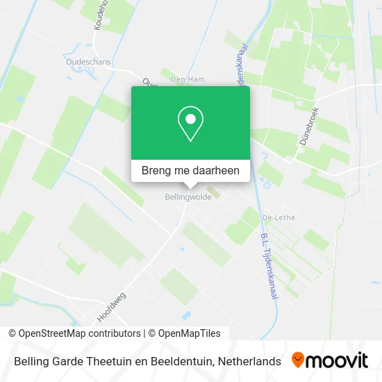 Belling Garde Theetuin en Beeldentuin kaart