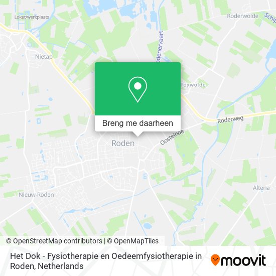 Het Dok - Fysiotherapie en Oedeemfysiotherapie in Roden kaart