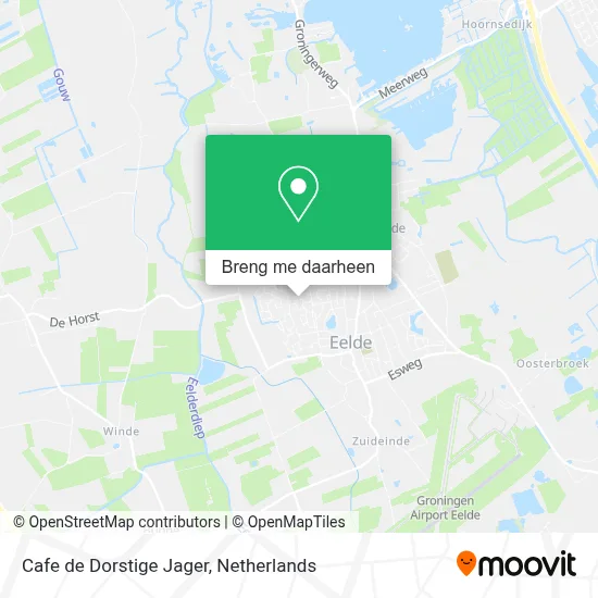 Cafe de Dorstige Jager kaart