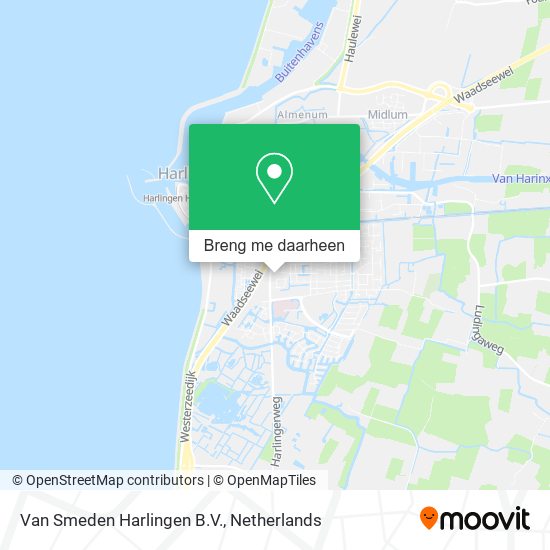 Van Smeden Harlingen B.V. kaart