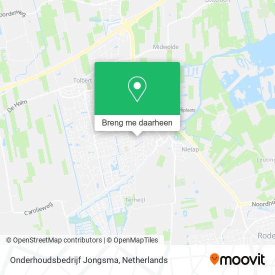 Onderhoudsbedrijf Jongsma kaart