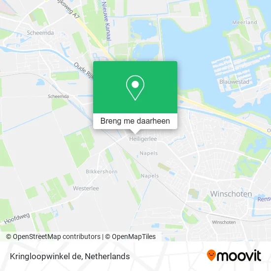 Kringloopwinkel de kaart