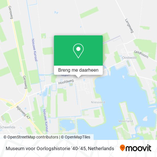 Museum voor Oorlogshistorie '40-'45 kaart