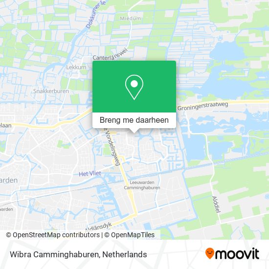 Wibra Camminghaburen kaart