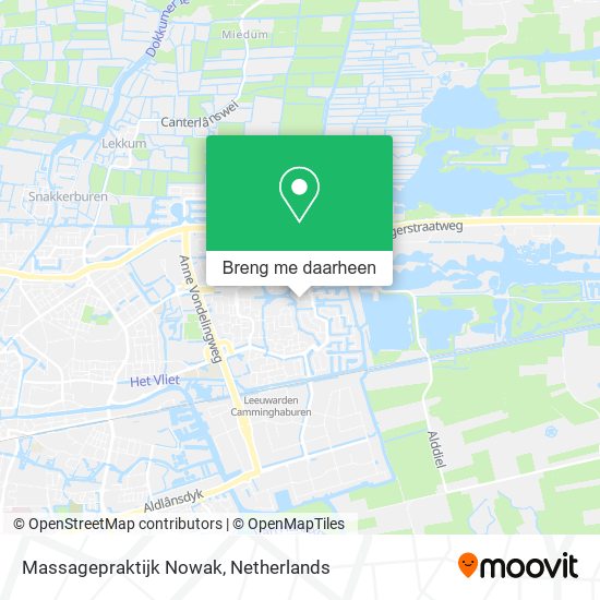 Massagepraktijk Nowak kaart