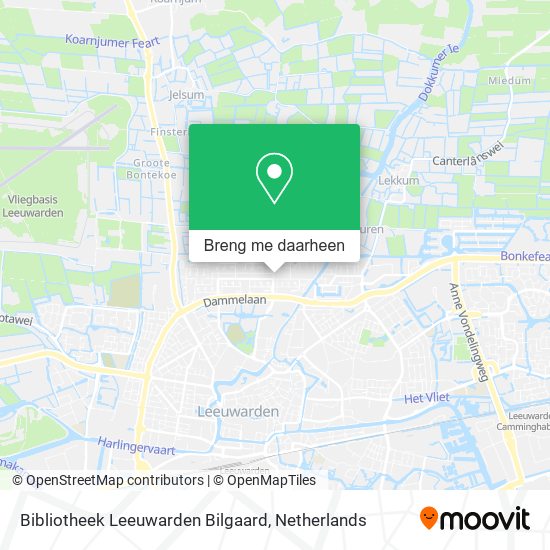 Bibliotheek Leeuwarden Bilgaard kaart