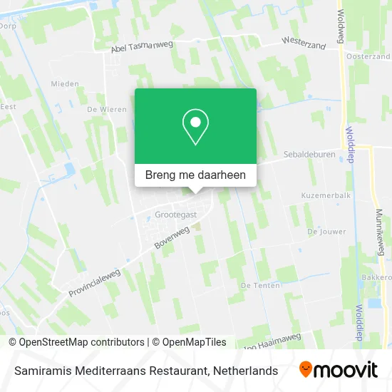 Samiramis Mediterraans Restaurant kaart