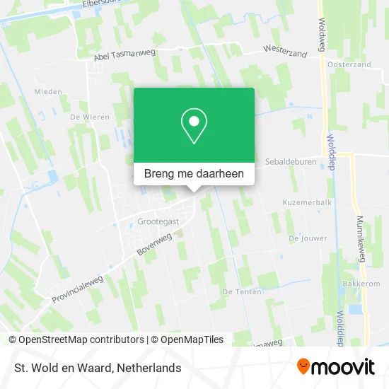 St. Wold en Waard kaart