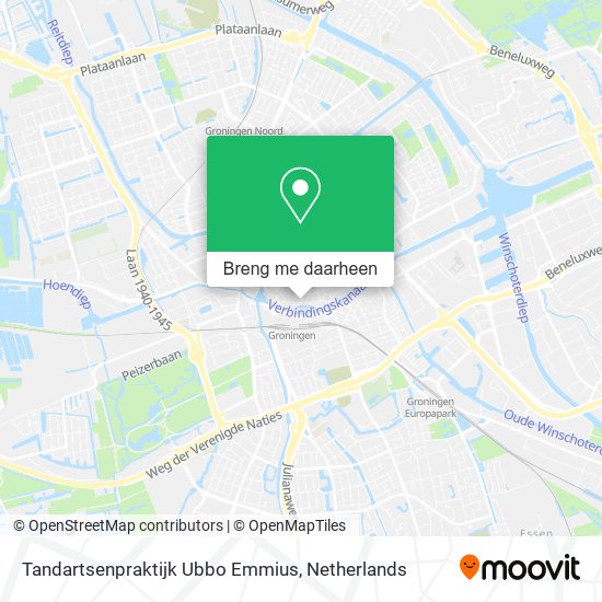 Tandartsenpraktijk Ubbo Emmius kaart