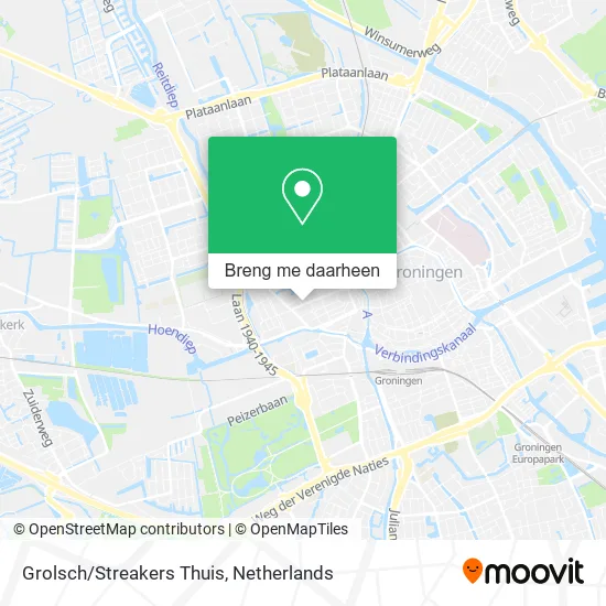 Grolsch/Streakers Thuis kaart