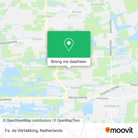 Fa. de Vertakking kaart