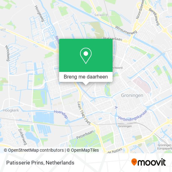 Patisserie Prins kaart