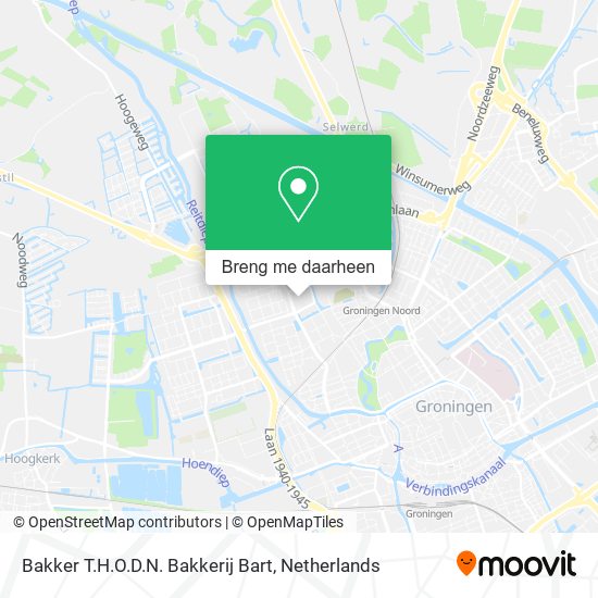Bakker T.H.O.D.N. Bakkerij Bart kaart