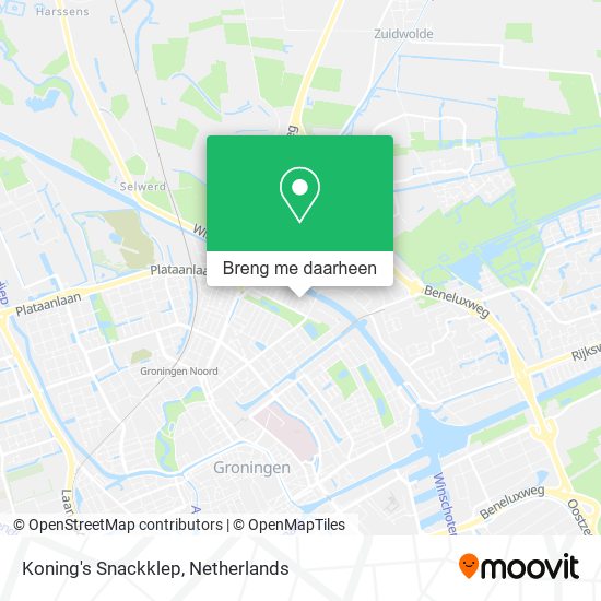 Koning's Snackklep kaart