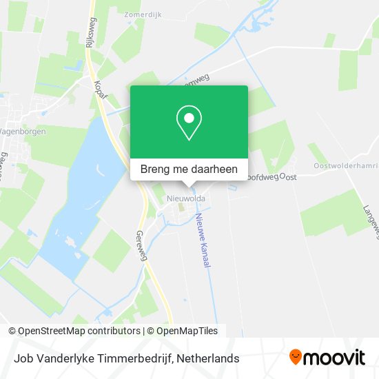 Job Vanderlyke Timmerbedrijf kaart
