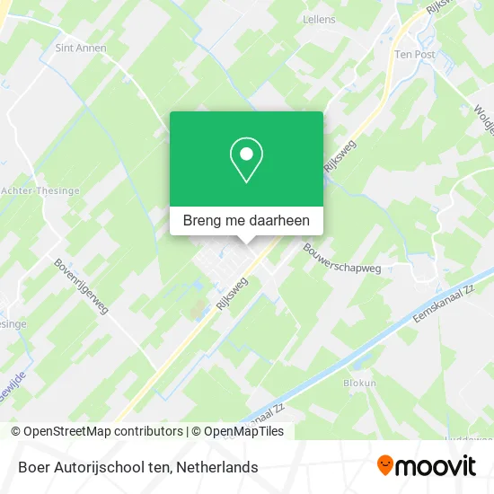 Boer Autorijschool ten kaart