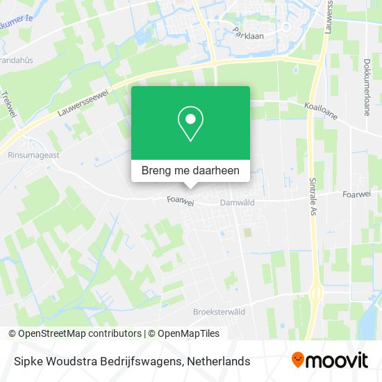 Sipke Woudstra Bedrijfswagens kaart