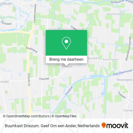 Buurtkast Driezum. Geef Om een Ander kaart
