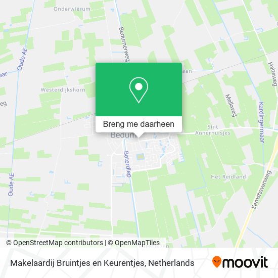 Makelaardij Bruintjes en Keurentjes kaart