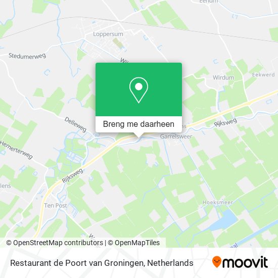 Restaurant de Poort van Groningen kaart