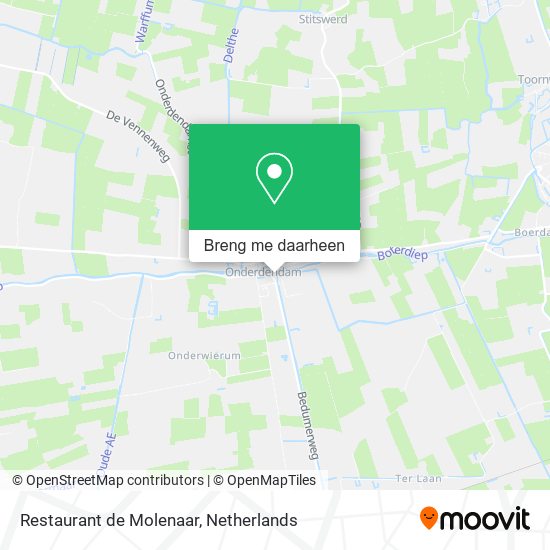 Restaurant de Molenaar kaart