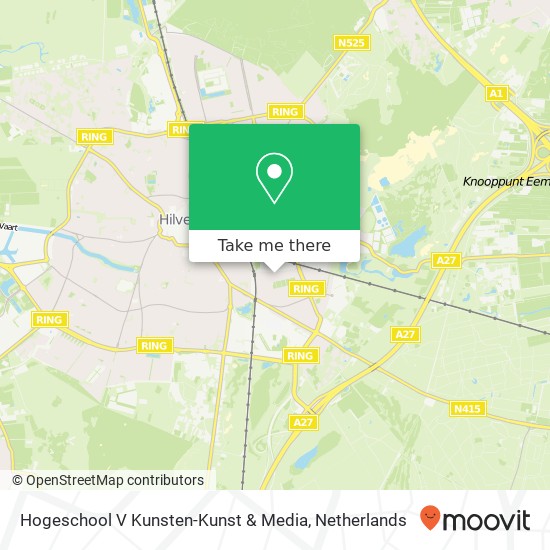 Hogeschool V Kunsten-Kunst & Media kaart