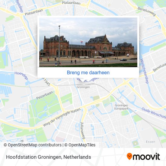 Hoofdstation Groningen kaart