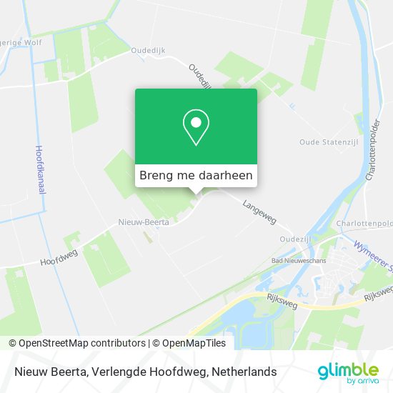 Nieuw Beerta, Verlengde Hoofdweg kaart