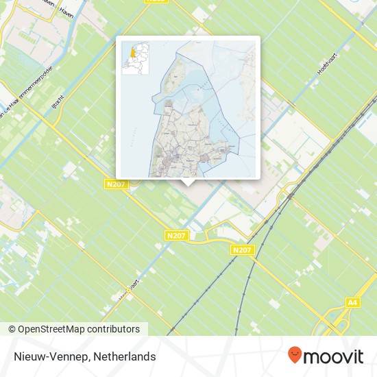 Nieuw-Vennep kaart