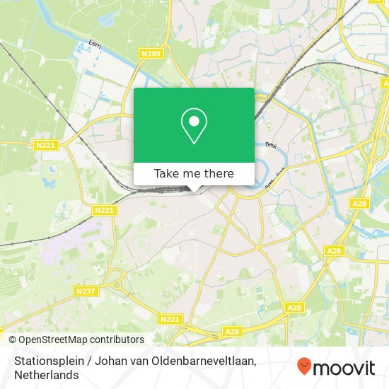 Stationsplein / Johan van Oldenbarneveltlaan kaart