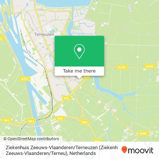 Ziekenhuis Zeeuws-Vlaanderen / Terneuzen (Ziekenh Zeeuws-Vlaanderen / Terneu) kaart