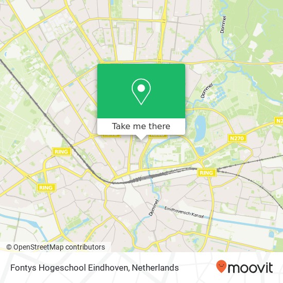 Fontys Hogeschool Eindhoven kaart