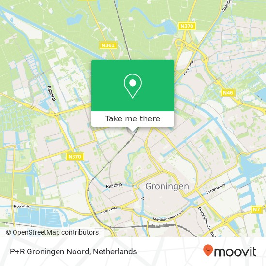 P+R Groningen Noord kaart