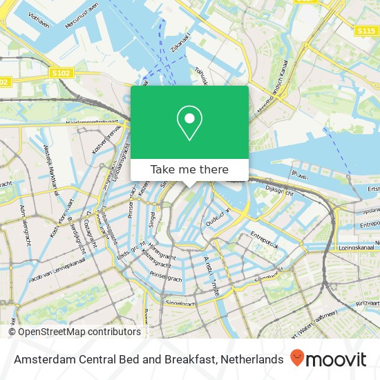 Amsterdam Central Bed and Breakfast kaart
