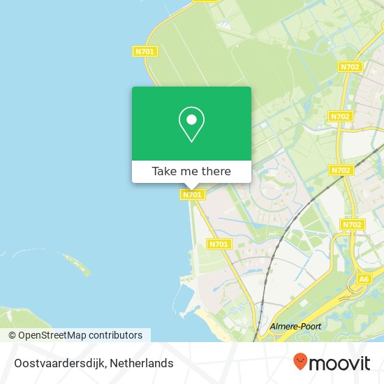 Oostvaardersdijk kaart