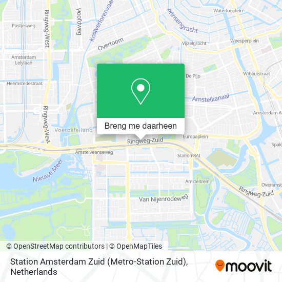 Station Amsterdam Zuid (Metro-Station Zuid) kaart