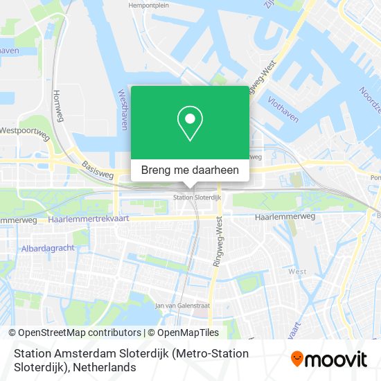 Station Amsterdam Sloterdijk (Metro-Station Sloterdijk) kaart