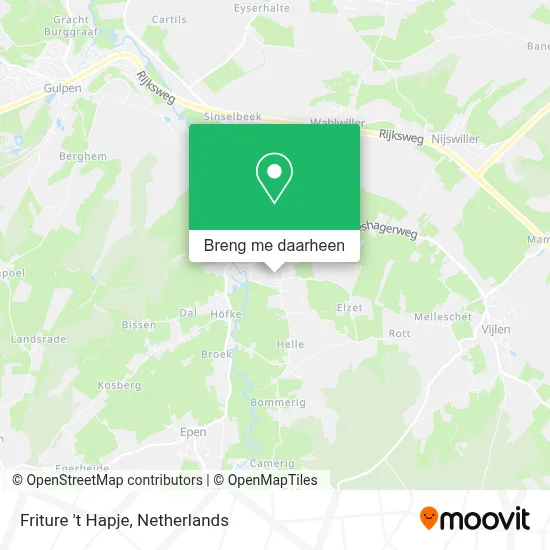 Friture 't Hapje kaart