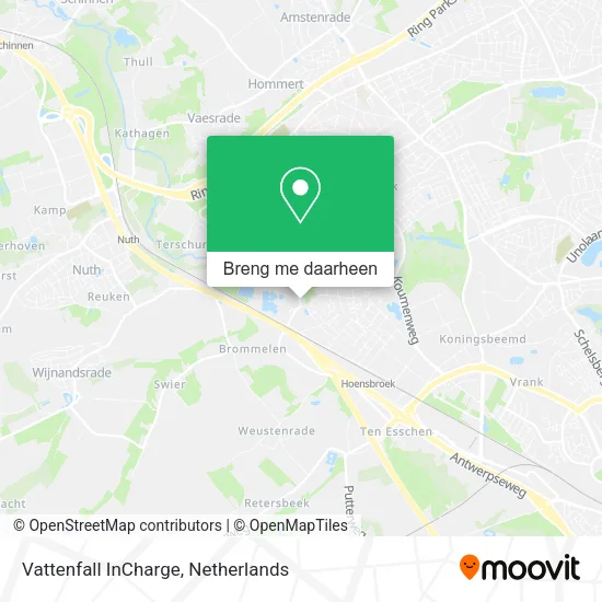 Vattenfall InCharge kaart