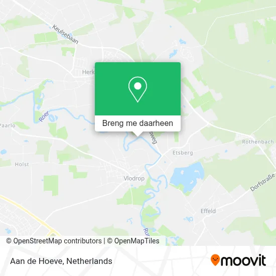 Aan de Hoeve kaart