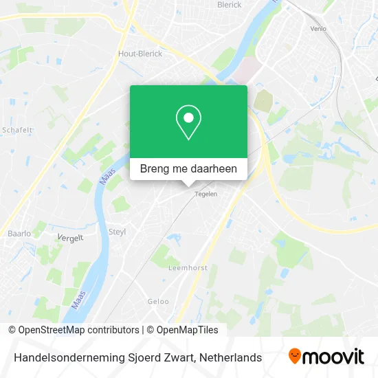 Handelsonderneming Sjoerd Zwart kaart